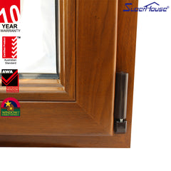 Swing opening type doors and windows aluminum clad wood tilt and turn window for luxury house on China WDMA