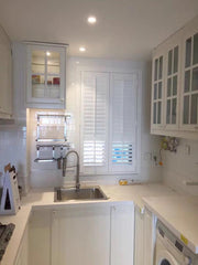 White Decorative Plastic Shutters and House Dining Room Wood Louver Window Shutter on China WDMA