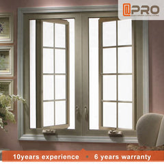 Wholesale european impact aluminium bronze color arch german style replacement soundproof frost glass casement windows window