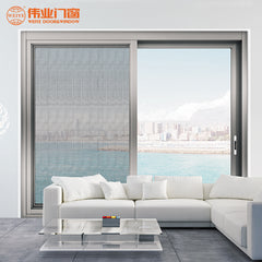 low price restaurant security exterior aluminum corner manual glass sliding door on China WDMA