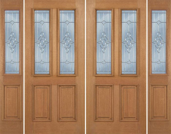 WDMA 100x80 Door (8ft4in by 6ft8in) Exterior Mahogany Martin Double Door/2side w/ AO Glass 1