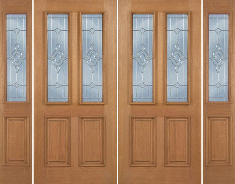 WDMA 100x80 Door (8ft4in by 6ft8in) Exterior Mahogany Martin Double Door/2side w/ AO Glass 1