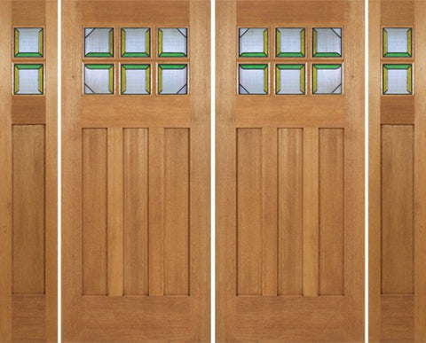 WDMA 100x84 Door (8ft4in by 7ft) Exterior Mahogany Randall Double Door/2side w/ MO Glass 1
