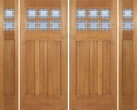 WDMA 100x84 Door (8ft4in by 7ft) Exterior Mahogany Randall Double Door/2side w/ N Glass 1