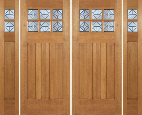 WDMA 100x84 Door (8ft4in by 7ft) Exterior Mahogany Randall Double Door/2side w/ H Glass 1