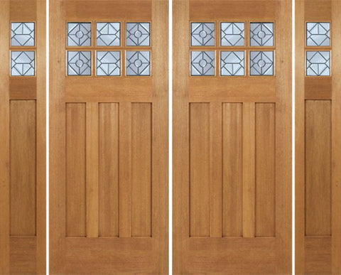 WDMA 100x84 Door (8ft4in by 7ft) Exterior Mahogany Randall Double Door/2side w/ H Glass 1