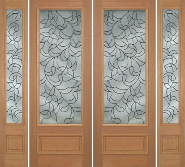 WDMA 100x96 Door (8ft4in by 8ft) Exterior Mahogany Edwards Double Door/2side w/ S Glass - 8ft Tall 1