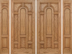 WDMA 112x80 Door (9ft4in by 6ft8in) Exterior Oak Carrick Double Door/2side - 6ft8in Tall 1