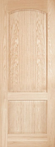 WDMA 12x80 Door (1ft by 6ft8in) Interior Swing Pine 202AC Wood 2 Panel Transitional Arch Top Panel Single Door 1