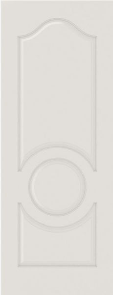 WDMA 12x80 Door (1ft by 6ft8in) Interior Swing Smooth 3140 MDF 3 Panel Arch Panel Circle Single Door 1