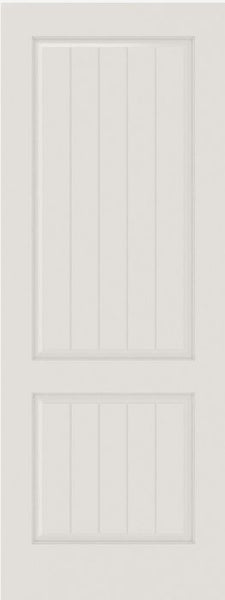 WDMA 12x80 Door (1ft by 6ft8in) Interior Swing Smooth SV2010 MDF PLANK/V-GROOVE 2 Panel Single Door 1