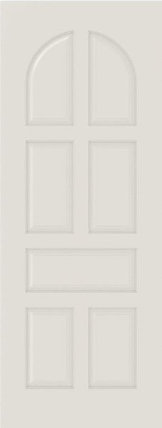 WDMA 12x80 Door (1ft by 6ft8in) Interior Barn Smooth 7040 MDF 7 Panel Round Panel Single Door 1