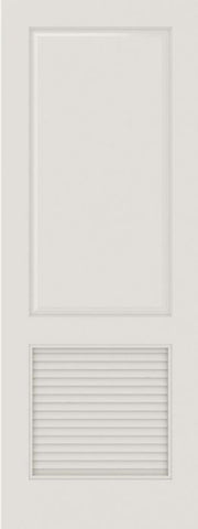 WDMA 12x80 Door (1ft by 6ft8in) Interior Swing Smooth SL-2010-PNL-LVR MDF 2 Panel Vented Louver Single Door 1