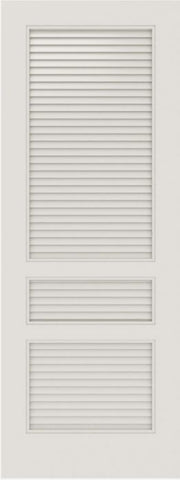 WDMA 12x80 Door (1ft by 6ft8in) Interior Swing Smooth SL-3010-LVRL MDF 3 Panel Vented Louver Single Door 1