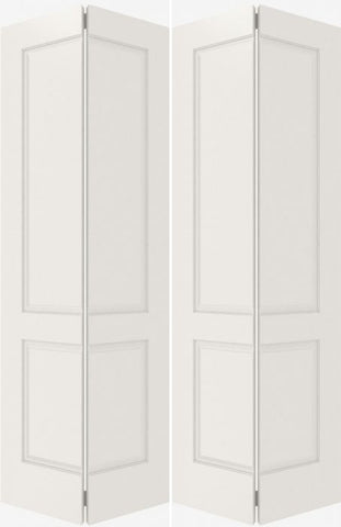 WDMA 20x80 Door (1ft8in by 6ft8in) Interior Bifold Smooth 2010 MDF 2 Panel Double Door 2