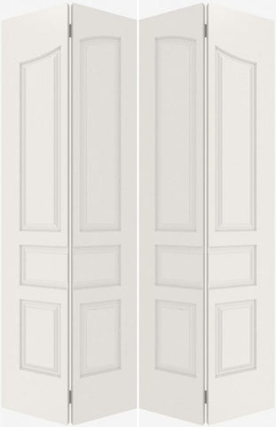 WDMA 20x80 Door (1ft8in by 6ft8in) Interior Swing Smooth 5090 MDF Pair 5 Panel Arch Panel Double Door 2