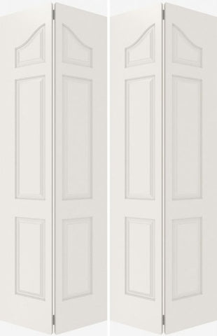 WDMA 20x80 Door (1ft8in by 6ft8in) Interior Barn Smooth 6050 MDF 6 Panel Arch Panel Double Door 2
