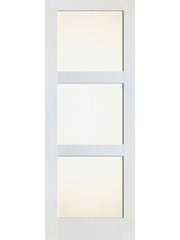 WDMA 24x80 Door (2ft by 6ft8in) Interior Barn Pine 80in Primed 3 Lite Clear Shaker Single Door | 4603 1