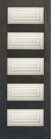 WDMA 24x96 Door (2ft by 8ft) Interior Barn Mahogany RB-06 Contemporary Matte Square Glass Single Door 1