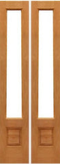 WDMA 28x96 Door (2ft4in by 8ft) Interior Swing Mahogany 1-lite French Door w Panel Bottoms Solid Wood 1