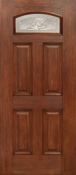 WDMA 30x80 Door (2ft6in by 6ft8in) Exterior Mahogany Camber Top Single Entry Door HM Glass 1