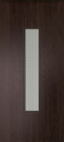 WDMA 32x80 Door (2ft8in by 6ft8in) Exterior Mahogany 80in Malibu Contemporary Door w/Metal Grid 1