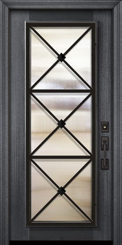 WDMA 32x80 Door (2ft8in by 6ft8in) Exterior Mahogany 80in Full Lite Republic Portobello Door 2