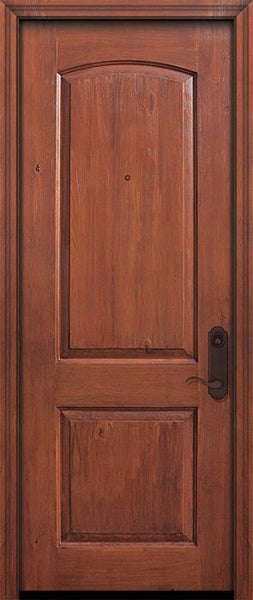 WDMA 32x96 Door (2ft8in by 8ft) Exterior Knotty Alder 96in 2 Panel Arch Door 1