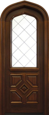 WDMA 34x78 Door (2ft10in by 6ft6in) Exterior Mahogany Canterbury Single/Arch Top Renaissance 1