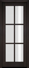 WDMA 34x78 Door (2ft10in by 6ft6in) French Barn Mahogany 6 Lite TDL Exterior or Interior Single Door 2
