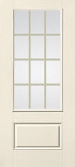 WDMA 34x80 Door (2ft10in by 6ft8in) French Smooth Fiberglass Impact Door 12 Lite 1 Panel GBG 6ft8in 1