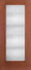 WDMA 34x80 Door (2ft10in by 6ft8in) French Mahogany Fiberglass Impact Door Full Lite With Stile Lines Chord 6ft8in 1