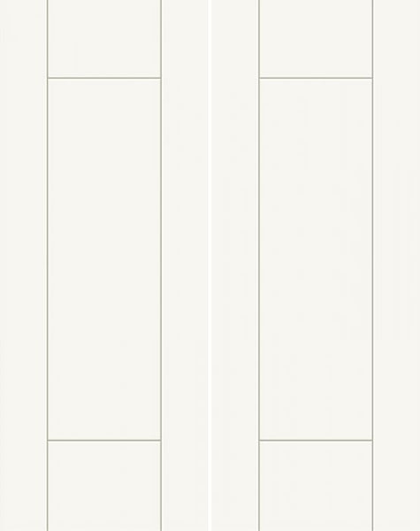 WDMA 36x80 Door (3ft by 6ft8in) Interior Barn Hardboard 80in Avalon Semi-Solid Core HD Fiber Double Door|1-3/8in Thick 1