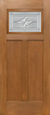 WDMA 36x80 Door (3ft by 6ft8in) Exterior Fir Craftsman Top Lite Single Entry Door HM Glass 1