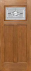 WDMA 36x80 Door (3ft by 6ft8in) Exterior Fir Craftsman Top Lite Single Entry Door HM Glass 1