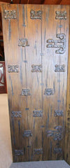 WDMA 36x84 Door (3ft by 7ft) Exterior Mahogany Inca Motifs Hand Carved Single Door in Solid  3