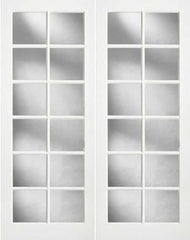 WDMA 36x96 Door (3ft by 8ft) Interior Swing Smooth 96in Primed French Double Door | 1512 1