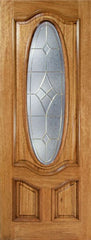 WDMA 36x96 Door (3ft by 8ft) Exterior Mahogany La Jolla Single Door w/ A Glass - 8ft Tall 1