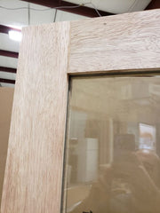 WDMA 38x80 Door (3ft2in by 6ft8in) Exterior Swing Mahogany Modern Full Lite Shaker Single Entry Door Sidelight 7