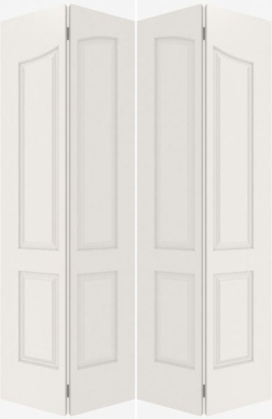 WDMA 40x80 Door (3ft4in by 6ft8in) Interior Barn Smooth 4090 MDF Pair 4 Panel Arch Panel Double Door 1