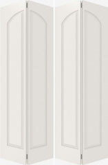 WDMA 40x84 Door (3ft4in by 7ft) Interior Bifold Smooth 2200 MDF 2 Panel Arch Panel Double Door 2