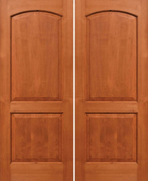 WDMA 48x80 Door (4ft by 6ft8in) Interior Alder 80in Two Panel Soft Arch Ovalo Sticking Double Door 1