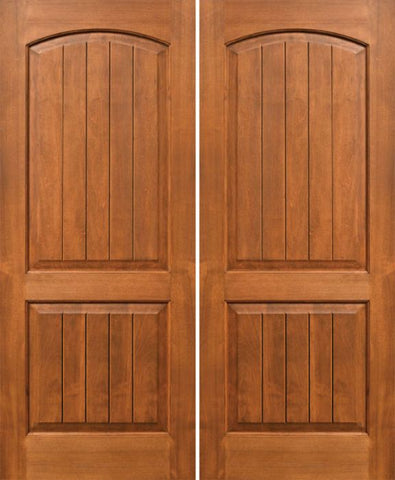 WDMA 48x80 Door (4ft by 6ft8in) Interior Alder 80in Two Panel Soft Arch Ovalo Sticking w/Panels Double Door 1