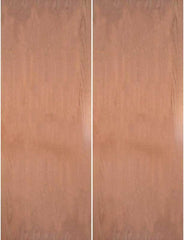 WDMA 48x80 Door (4ft by 6ft8in) Interior Barn Lauan 80in Solid Particle Core Flush Double Door|1-3/8in Thick 1