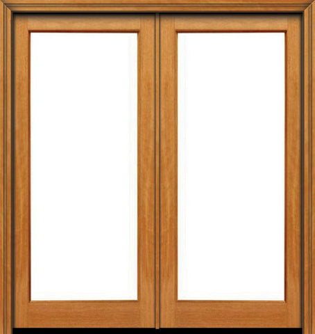 WDMA 48x80 Door (4ft by 6ft8in) French Mahogany 80in 1 lite Double Door IG Glass 1
