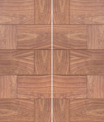 WDMA 48x80 Door (4ft by 6ft8in) Interior Barn Walnut Contemporary Modern Double Door MD 16 1