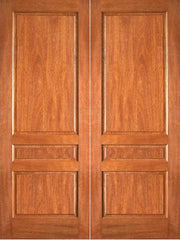 WDMA 48x80 Door (4ft by 6ft8in) Interior Barn Mahogany P-630 3 Panel Double Door 1