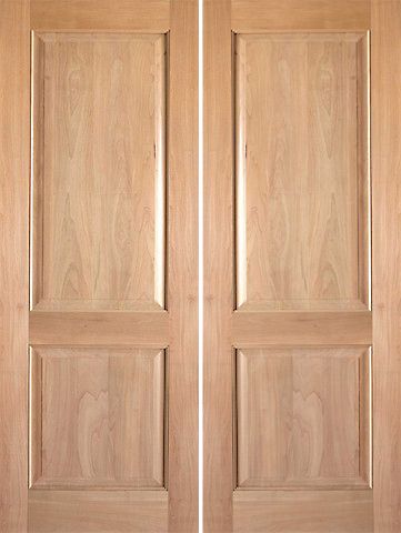 WDMA 48x80 Door (4ft by 6ft8in) Interior Swing Tropical Hardwood Rustic-3 2 Panel Double Door 1