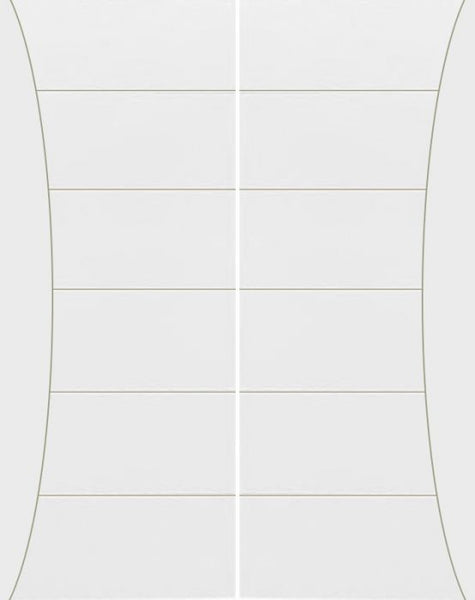 WDMA 48x96 Door (4ft by 8ft) Interior Swing Hardboard 96in Bilbao Solid Core HD Fiber Double Door|1-3/4in Thick 1