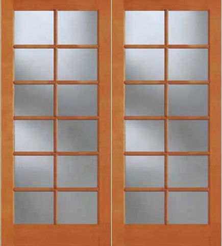WDMA 48x96 Door (4ft by 8ft) Exterior Fir 1512 12-Lite Double Door 1